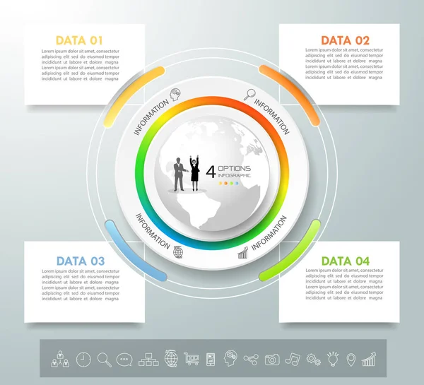 Modèle infographique de concept d'entreprise — Image vectorielle