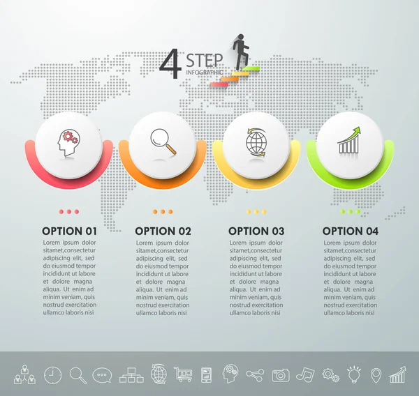 Modèle de conception infographie de concept d'entreprise — Image vectorielle