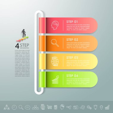 Tasarım şablonunun iş kavramı Infographic şablonu 