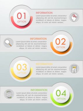 Tasarım şablonunun iş kavramı Infographic şablonu