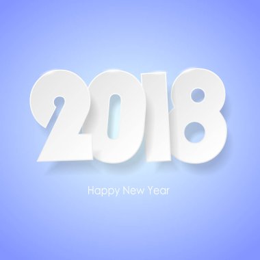 Mutlu yıllar 2018 tebrik kartı. vektör illüstrasyonu