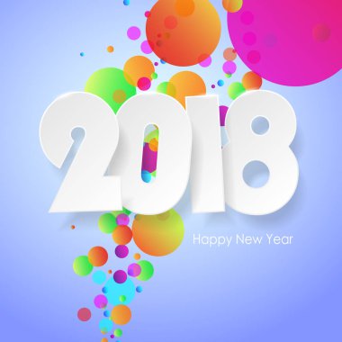 Mutlu yıllar 2018 tebrik kartı. vektör illüstrasyonu
