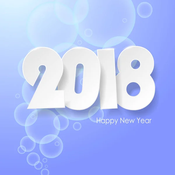Gelukkig Nieuwjaar 2018 wenskaart. Vector illustratie eps10 — Stockvector
