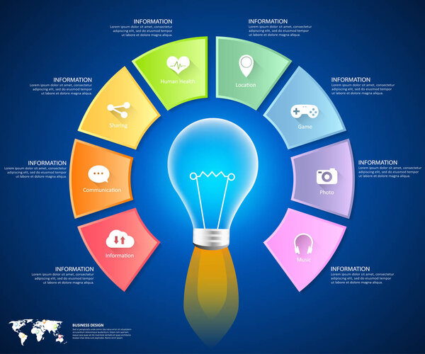 Инфографика Abstra3d 8 вариантов, инфографика концепции социальных сетей

