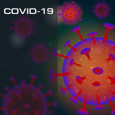 Coronavirus COVID-19 konsepti, Coronavirus hastalığının yeni resmi adı COVID-19.