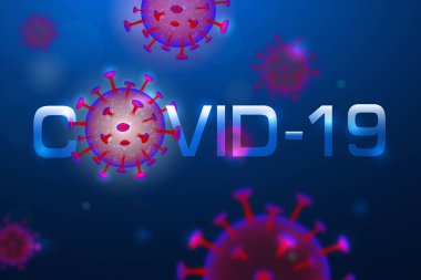 Coronavirus COVID-19 konsepti, Coronavirus hastalığının yeni resmi adı COVID-19.