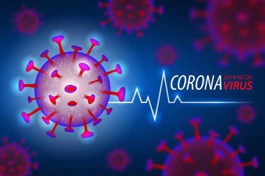 Coronavirus COVID-19 konsepti, Coronavirus hastalığının yeni resmi adı COVID-19.
