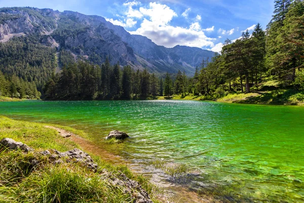 Gruner See - Hermoso lago verde con agua cristalina — Foto de Stock