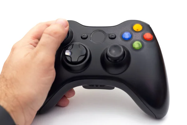 Controler de jocuri video pentru consolă sau computer PC izolat pe whi — Fotografie, imagine de stoc