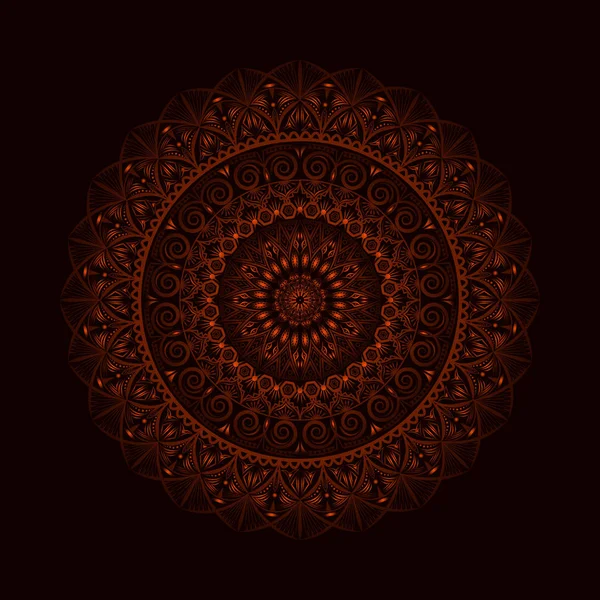 Mandala sarı-kahverengi tonlarında