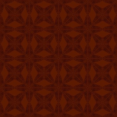 Kahverengi zemin vektör çizim üzerinde soyut çiçek ile Seamless modeli