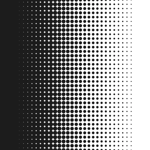 Illustration vectorielle de fond pointillé, dégradé demi-teinte blanc et noir sans couture — Image vectorielle