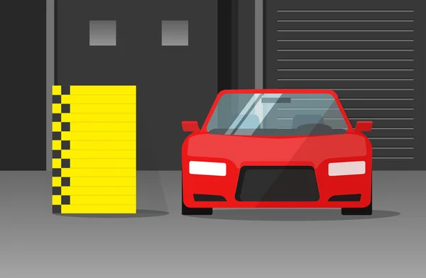 Carro acidente teste vetor ilustração —  Vetores de Stock