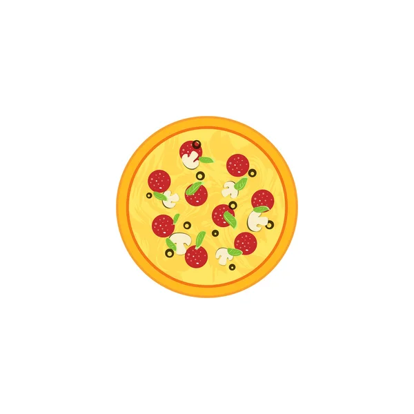 Піца Векторна ілюстрація ізольована на білому фоні — стоковий вектор