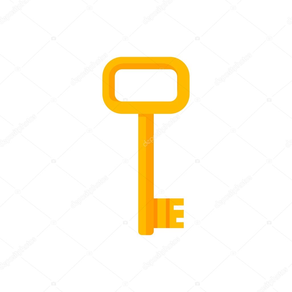Key vector icon isolated on white background