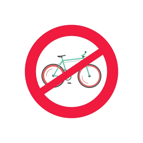 没有自行车矢量路标，限制自行车，骑自行车禁止 — 图库矢量图片