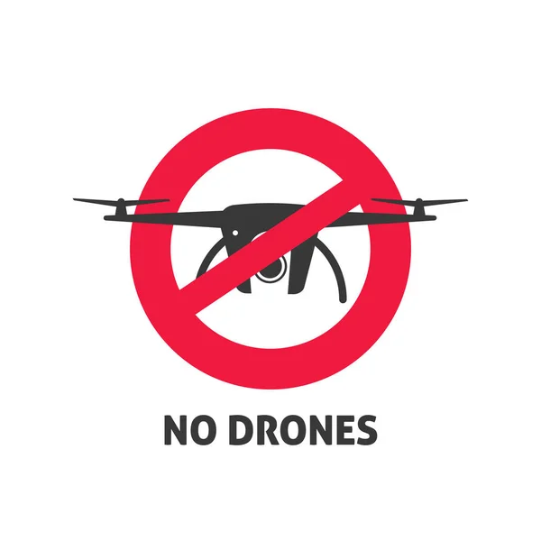 Sem vetor de sinal de drone — Vetor de Stock