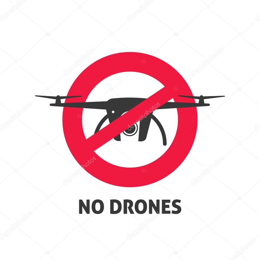 No drone sign vector
