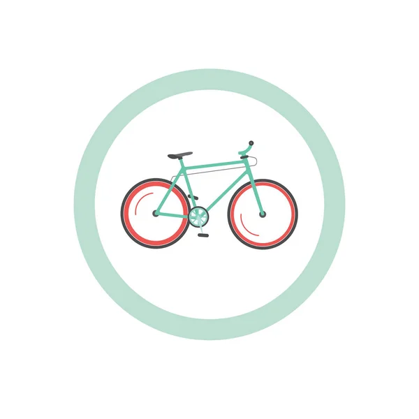 Bicicletta ciclismo strada segno vettoriale illustrazione, icona della bicicletta — Vettoriale Stock