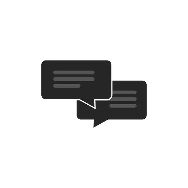 Icono de chat vector aislado, concepto de mensajes, SMS o símbolo de chat — Vector de stock