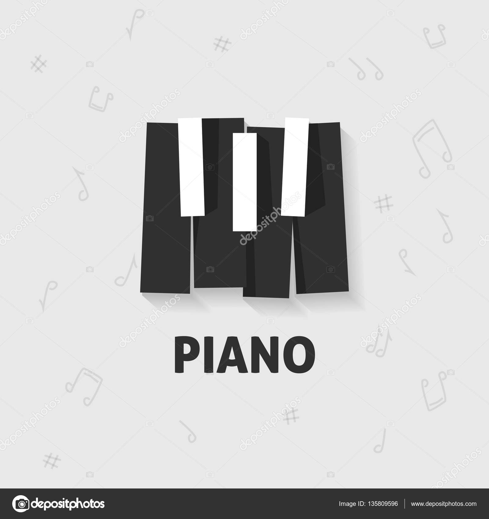 Vetor de Piano online class isolated cartoon vector illustration