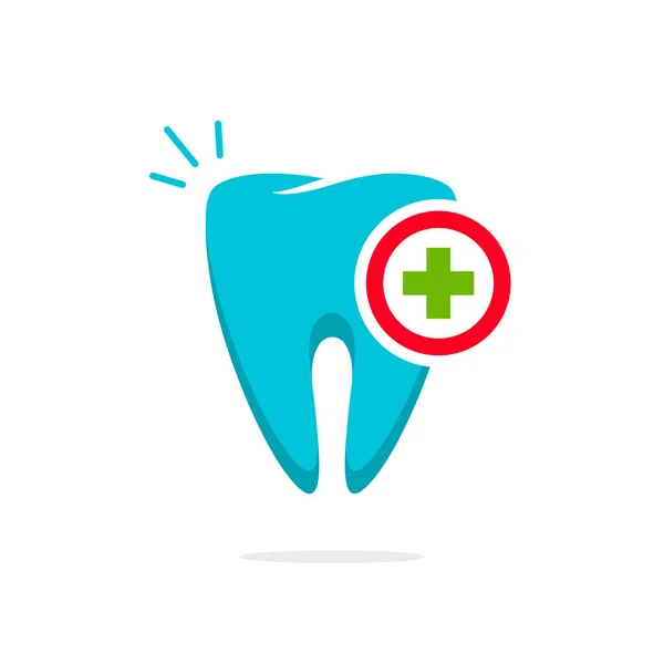 Vettore del logo del dente medico, idea del logotipo dentale — Vettoriale Stock