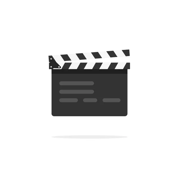 Clapperboard vector icono aislado, clapboard dispositivo de fabricación de películas de pizarra, vídeo película clapper equipo — Vector de stock
