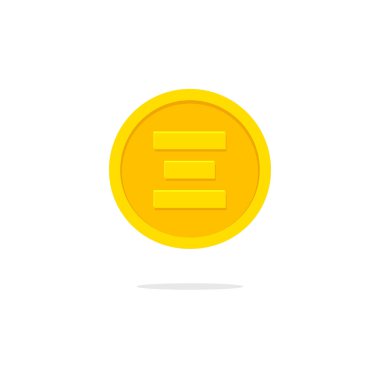 Ethereum sikke simge vektör, düz çizgi film eter cryptocurrency para