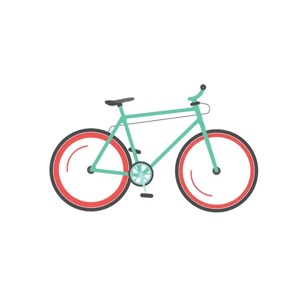 Illustration vectorielle vélo isolée, VTT en mouvement, icône de vélo — Image vectorielle