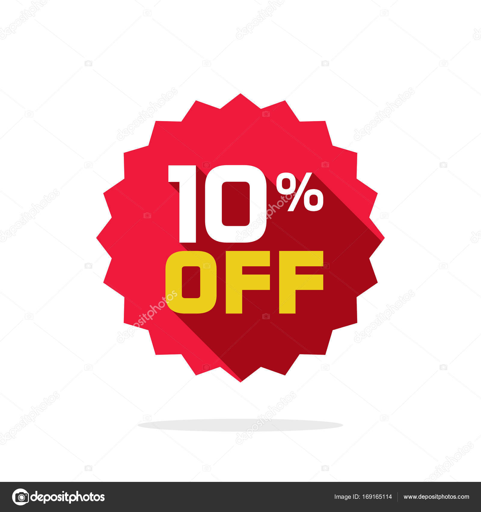 Sale Tag Vector Badge Template 10 Off Sale Label Symbol 10