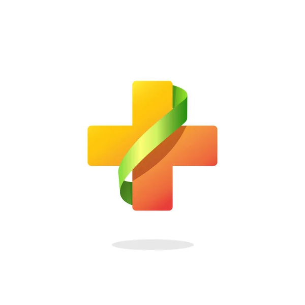 Medizinisches Cross-Vektor-Logo isoliert auf weißem Hintergrund — Stockvektor