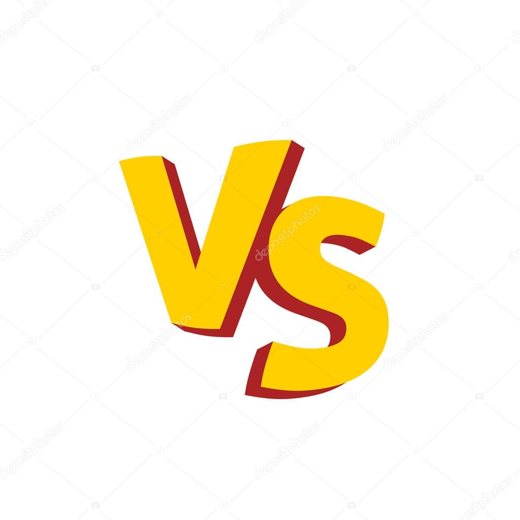 Versus letters or vs logo vector emblem