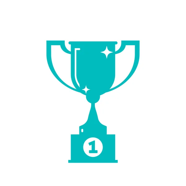 Trophy winner cup award shape vector icon isolated — Stock Vector