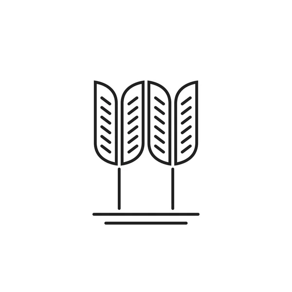 Σιτάρι σιταριού διάνυσμα λογότυπο, έννοια της οργανικής τροφής, σύμβολο δημητριακών — Διανυσματικό Αρχείο