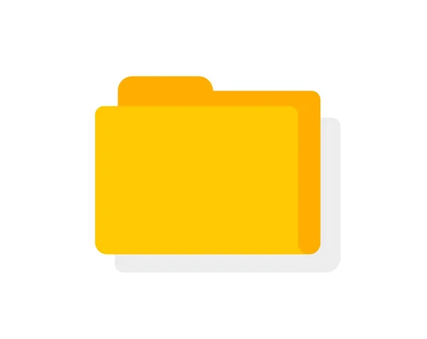 Folder icon vector, flat cartoon directory symbol isolated on white modern design clipart — ストックベクタ