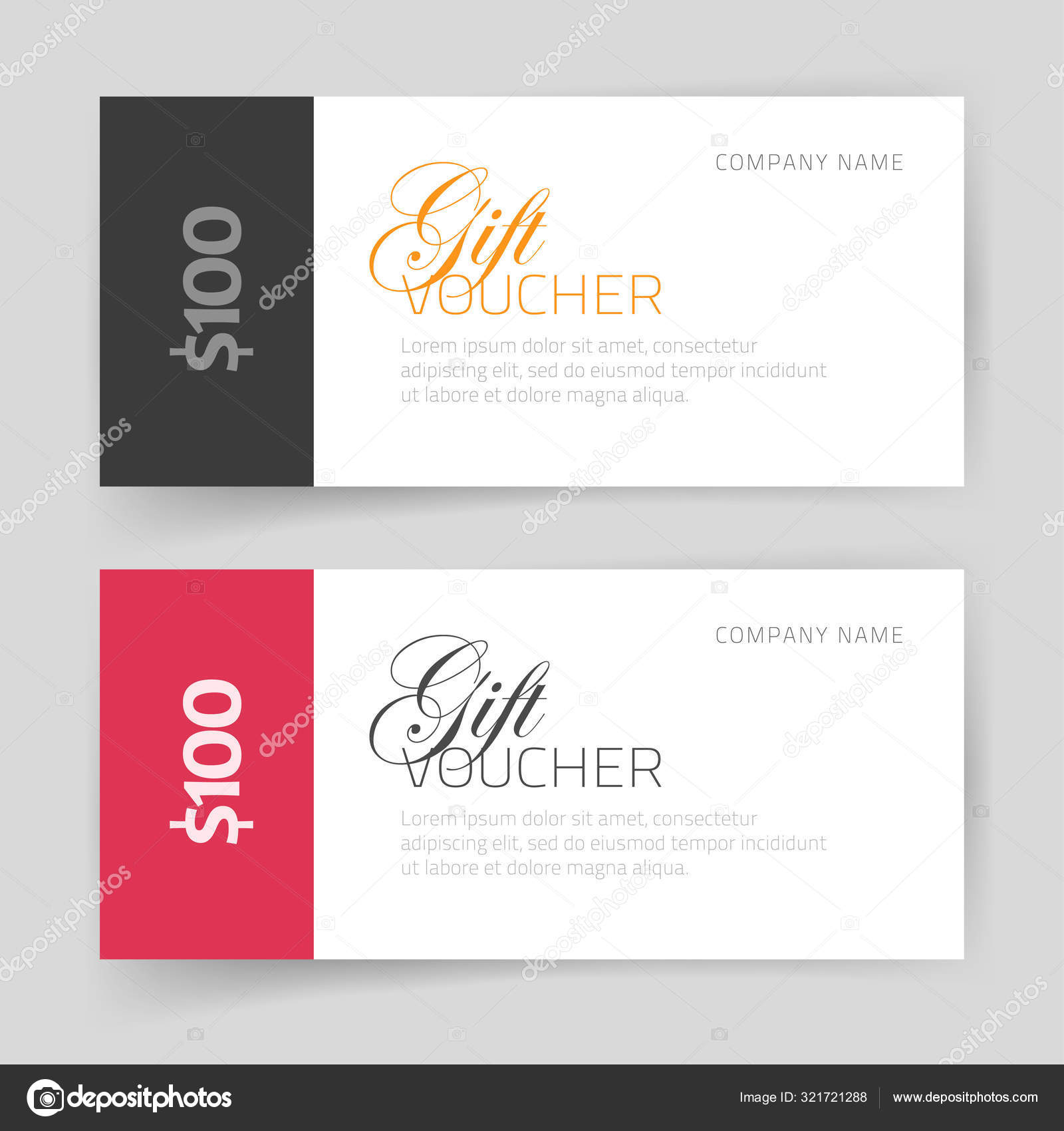 Gift Card Or Voucher Vector Template Design Modern Elegant Gift Certificate Or Coupon Offer Stock Vector C Vladwel 321721288
