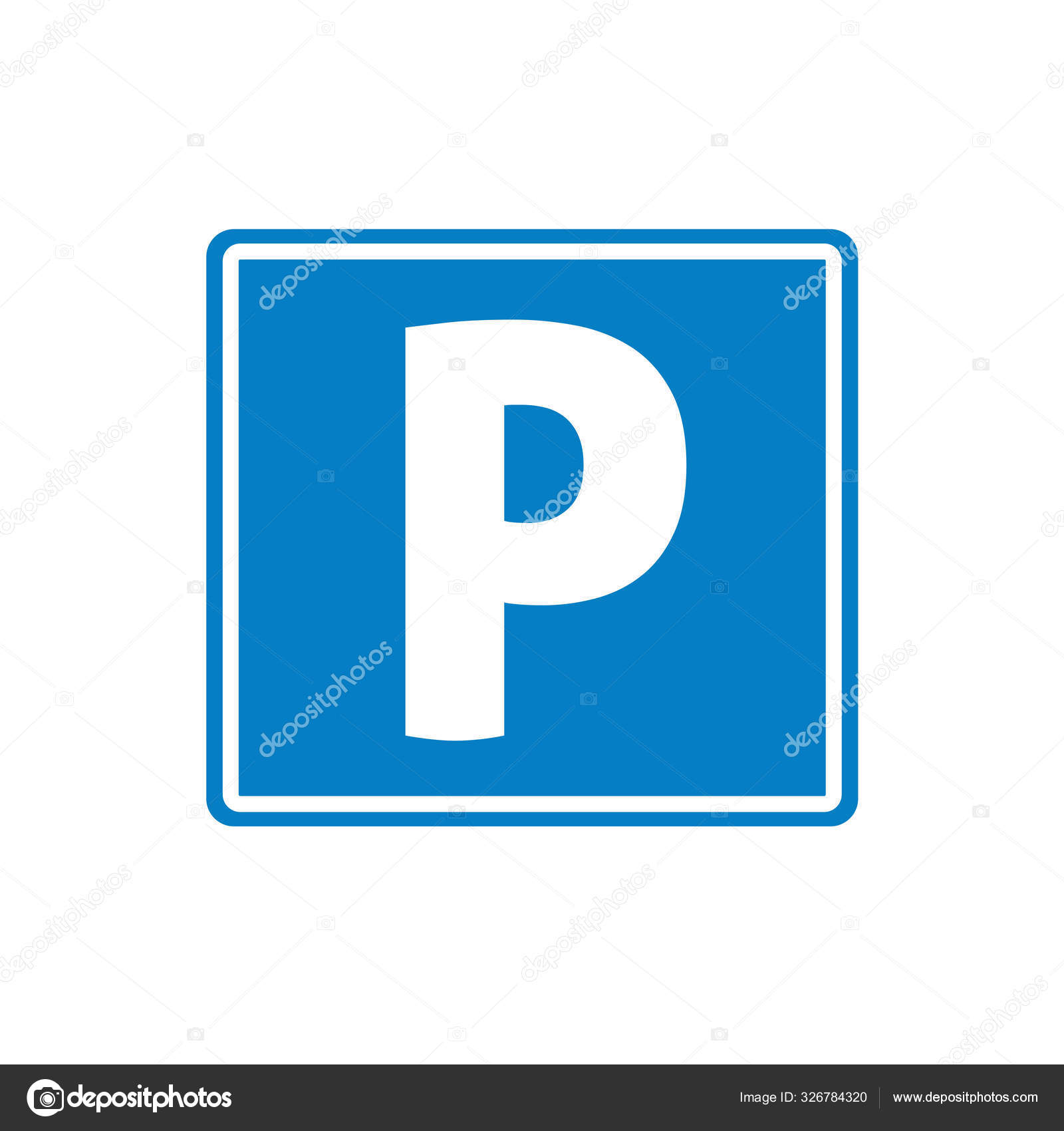 주차 도로 표지판 벡터 아이콘 평면 만화 사각형 현대 디자인 고립 스톡 벡터 - ©vladwel 326784320, image size:1600x1700