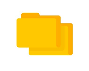 Dosya dizinleri yığın simgesi veya dizin sembolü imzalayın düz çizgi film izole Clipart