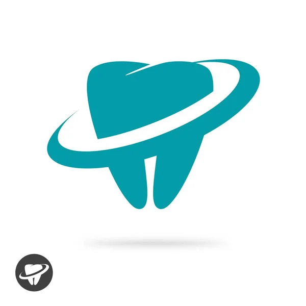 Diş bakımı logosu ya da diş sağlığı kliniği logosu soyut tasarım vektörü sembolü izole edildi — Stok Vektör