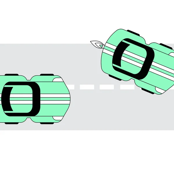 Balades en voiture de sport sur la route — Image vectorielle