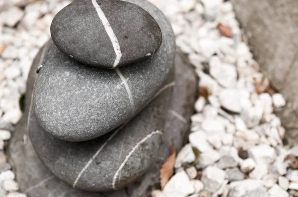 Pebbles Stacked Outdoors Natural Stone — Stock Photo, Image