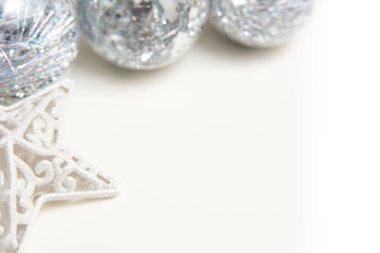 Noel biblo ve yıldız Noel decora ile arka plan beyaz