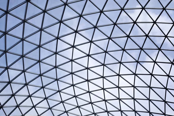 Modern architectural design of glass roof abstract at the britis — Stock Photo, Image