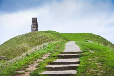Glastonbury Tor 'da Somerst Uk Tarihi mekan ve en