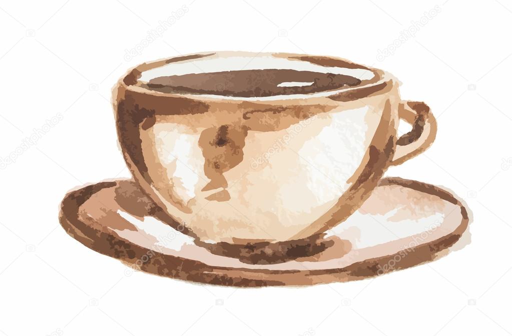 Isolated Watercolor Coffee Cup Stock Vector Image By C Inspiring Vector Gmail Com