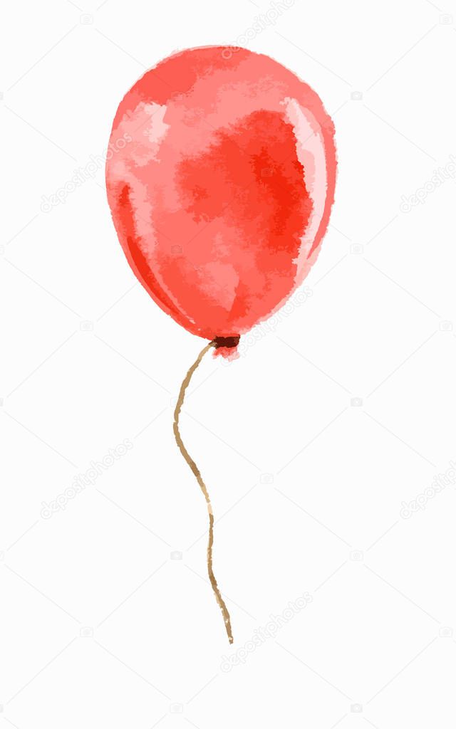 Isolated watercolor balloon. — Stock Vector © inspiring.vector.gmail