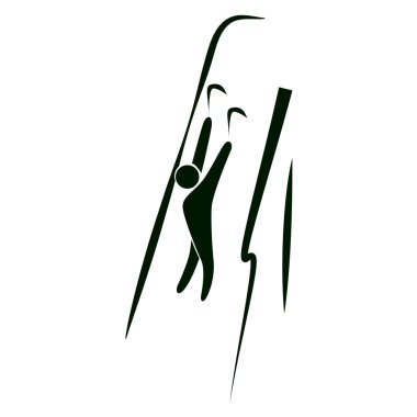 Isolated climbing icon. vector