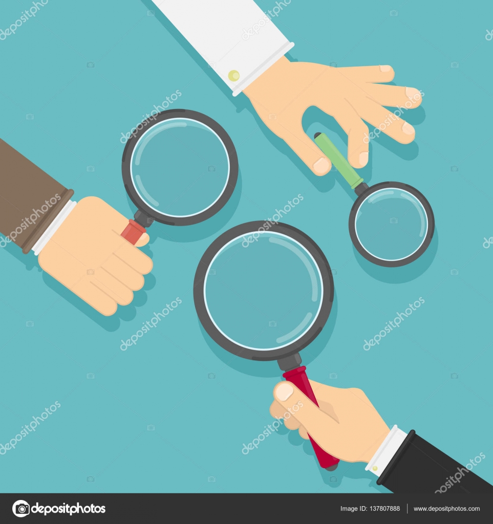 虫眼鏡で手 ストックベクター C Inspiring Vector Gmail Com