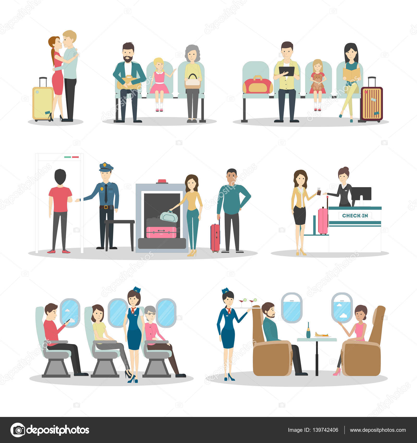 Isolated Airport Set Stock Vector C Inspiring Vector Gmail Com 139742406