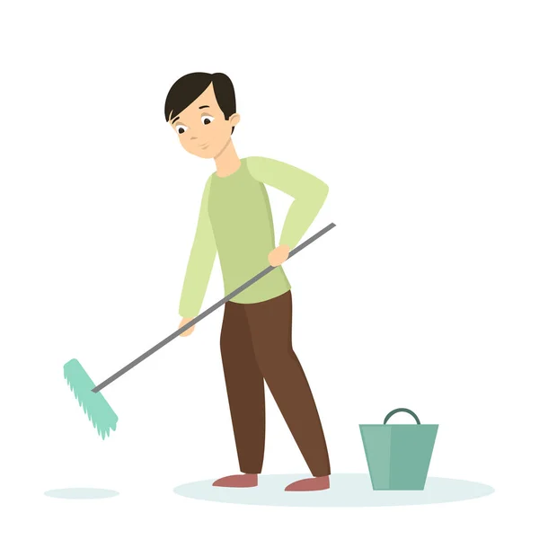 Man cleaning floor Stock Vectors, Royalty Free Man cleaning floor
